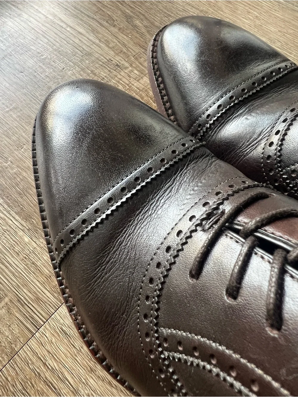 Beckett Simonon Dark Brown Cap-Toe Oxford Dress Shoes